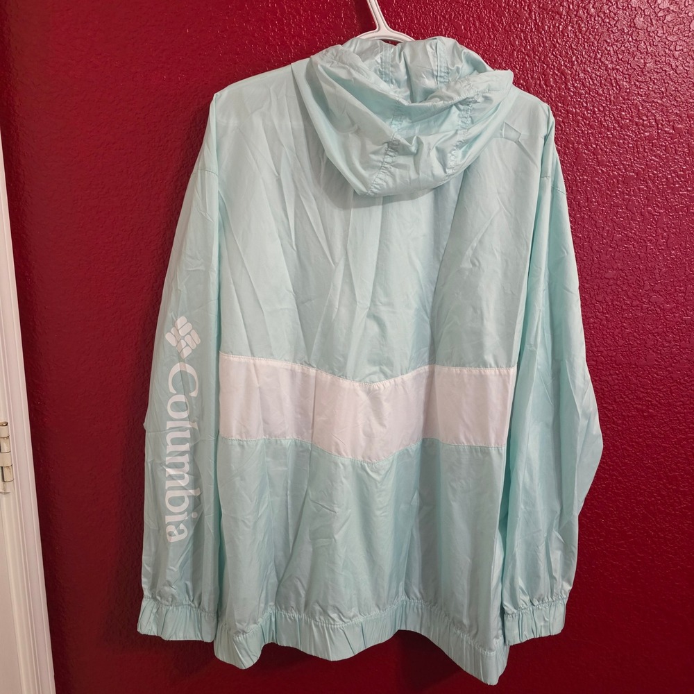 Columbia Flash Forward Windbreaker Jacket Mint White XXL XL2812 Womens Full Zip - Picture 4 of 7